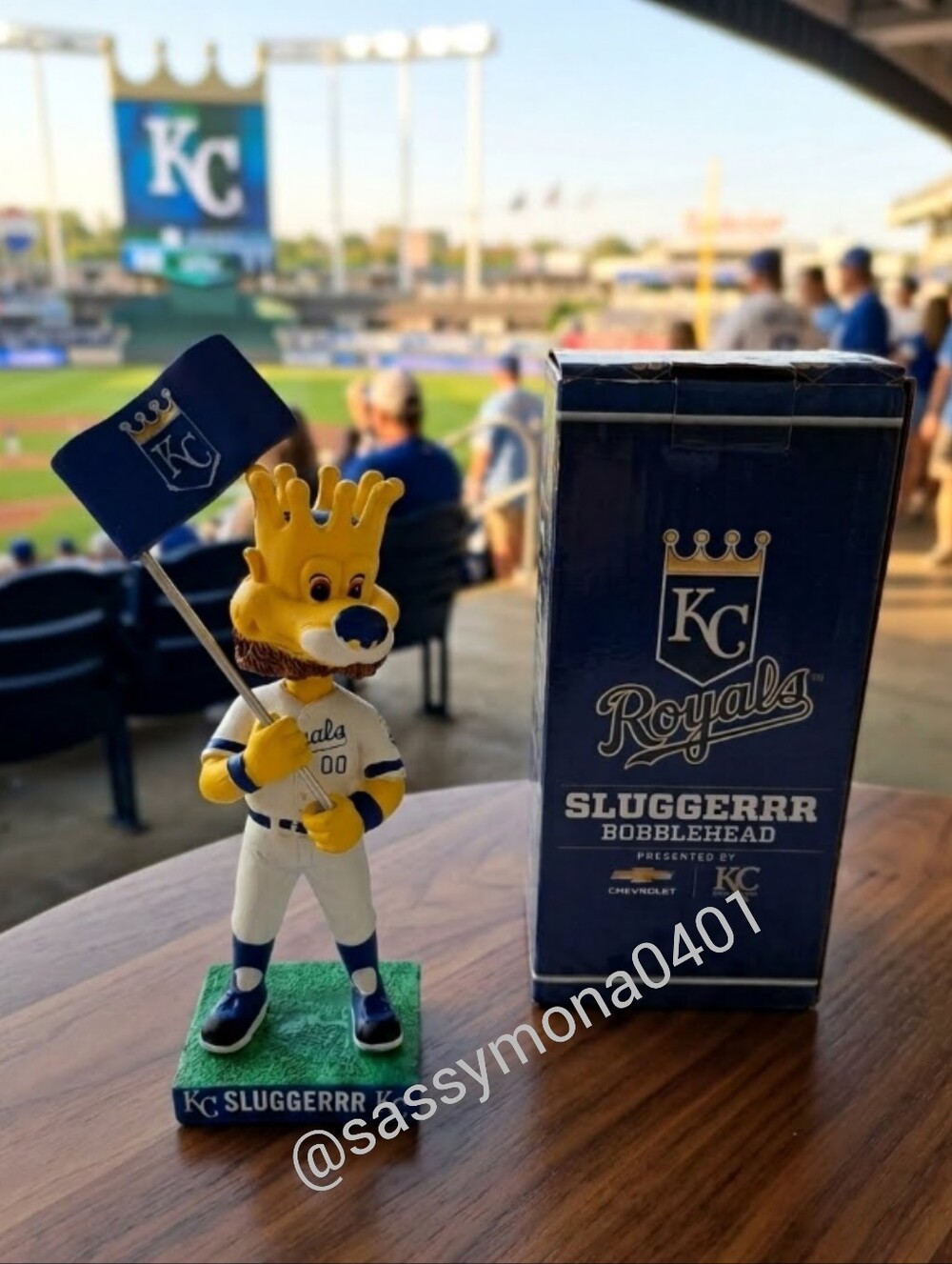 Kansas City Royals Sluggerrr Bobblehead 2018 Fan Gift- Blue & White NWT